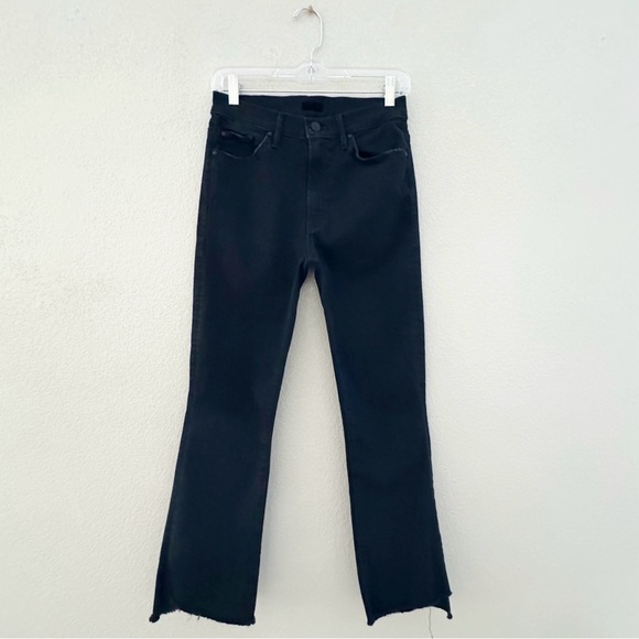 MOTHER Insider Crop Jean Step Fray Hem Not Guilty Chic Classic Minimal Black 27 - Picture 6 of 15